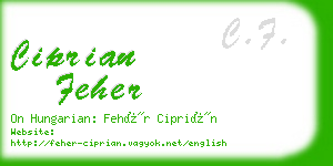 ciprian feher business card